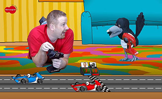 Steve and Maggie are playing with Cars Toys