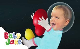 Baby Jake Catching Balloons in Space