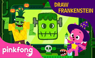 Pinkfong Ghost on the Coast and Draw Frankenstein