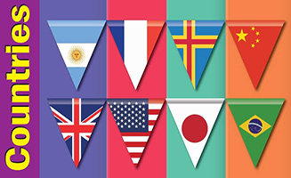 Learn Country Flags For Kids - Countries Of The World