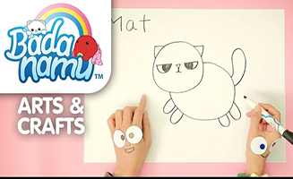 Badanamu Arts and Crafts EP9 Lets Draw Fat Cat Mat