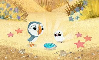 Puffin Rock S01E02 The Shiny Shell - Friendly Flynne - A Feather Bed
