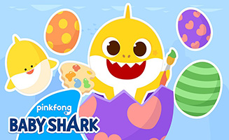 Baby Shark Is Coloring Easter Eggs
