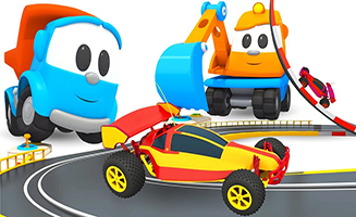 Leo the truck S01E03 A Racetrack For Toy Cars