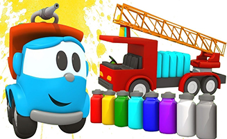 Leo the truck S01E28 Learn Colors With A Kids - Fire Truck