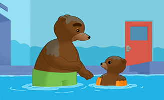 Petit Ours Brun S01E01 Apprends Langlais Avec Petit Ours Brun - Little Brown Bear Goes To The Swimming Pool