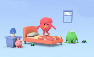 Five Little Aliens Jumping On The Bed