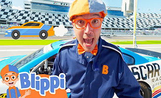 Blippi Becomes A Nascar Racer