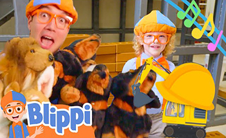 Blippis Buddy Song Dogs Excavators And Blippi Buddies