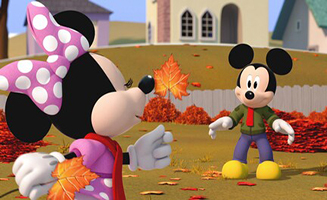 Fall Leaf Dance With Mickey Mouse And Minnie Mouse