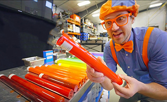 Blippi Learns About Colors And Glass Blowing