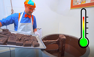 Blippis Makes Chocolate Surprise Eggs At The Chocolate Factory