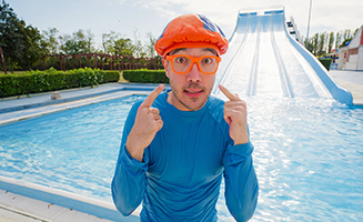 Blippi Visits A Giant Water Park