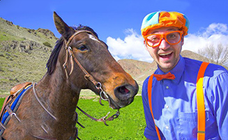 Blippi Learns To Ride A Horse