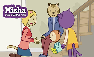 Misha the Purple Cat S01E18 I Want to Play - Snowbound Teddy - Mrs Poodles Plants - Delivering the Mail