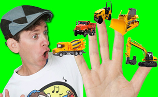 Finger Family Song - Construction Trucks