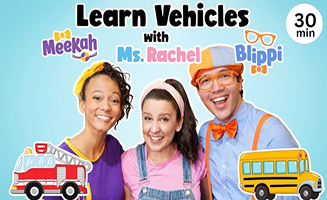 Blippi And Ms Rachel Learn Vehicles - Wheels On The Bus