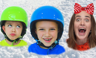 Vlad And Nikita Had A Fun Playing With Mom And Snow In The Winter Playcenter