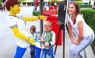 Huge Amusement Park For Children Vlad And Nikita Have Fun