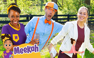 Blippi And Meekahs Day Of Play At An Obstacle Course With Shawn Johnson