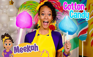 Meekah Creates Colorful Christmas Cotton Candy