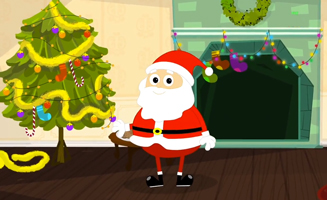 Santa Claus Is Coming Down The Chimney