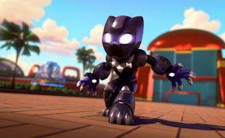 Iron Man and His Awesome Friends S01E04 The Ultron Song - Black Panther and the Bot