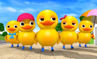 Cinq Petits Canards Dans Un Bus