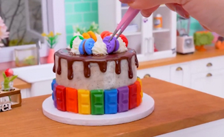 Satisfying Baking Miniature Transparent Oreo Cake - Best Recipe You Should Try