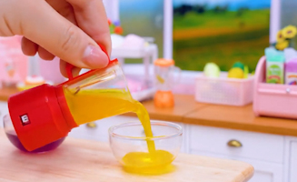 Satisfying Baking Miniature Rainbow Kinder Joy Chocolate Cake Diy