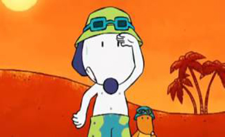 Ein Schneemann In Der Wueste