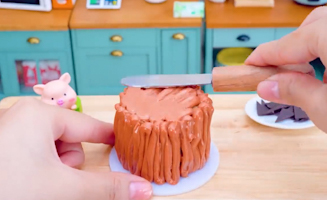 Satisfying Baking Miniature Twist Fondant Oreo Drip Cake - Asmr Mini Cake Making