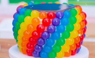 Satisfying Baking Miniature Watermelon Oreo Cake With Colorful M And M Candy Sticks