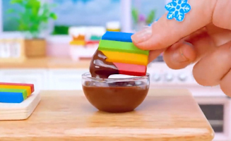 Satisfying Baking Miniature Oreo Rainbow Egg