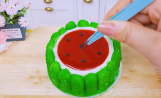 Satisfying Baking Miniature Tasty Rainbow Cake - How To Make Cake Asmr