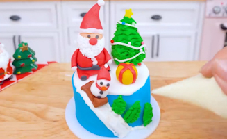 Satisfying Baking Miniature Rainbow Buttercream Cake - Chocolate Cake Idea