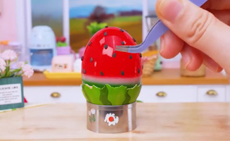 Satisfying Baking Miniature Rainbow Skittles Egg - Easy Mini Cake Recipes