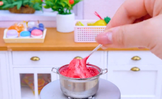 Satisfying Baking Miniature Rainbow Kinder Joy Egg - Best Mini Cake Decor Ideas