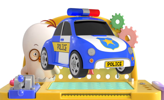 Education - Making Police Car And Excavator