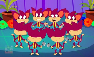 Five Little Monkeys Jumping On The Bed-Halloween Nursery Rhyme