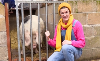 Cody Meets The Pigs Goats And Ducks At The Farm