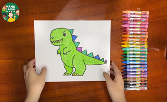 How To Draw A T-Rex And Volcano