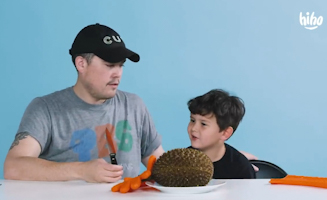 Parents And Kids Try Durian Together