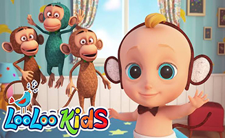 LooLoo Kids Count Backwards with Johny and Five Little Monkeys